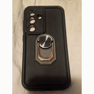 Black Phone Case with Ring Holder For Samsung Galaxy A52